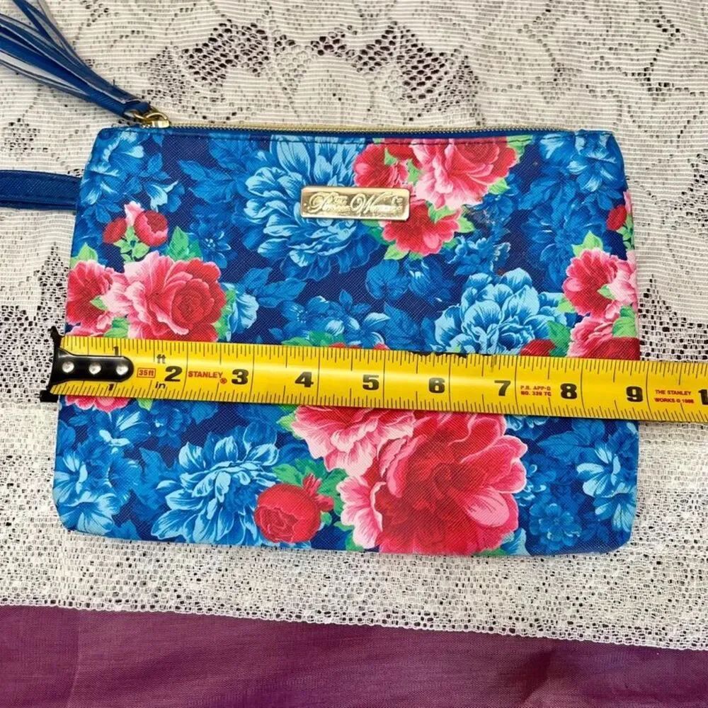 The Pioneer Woman Heritage Floral Cosmetic Travel Bag Makeup Tote Wristlet